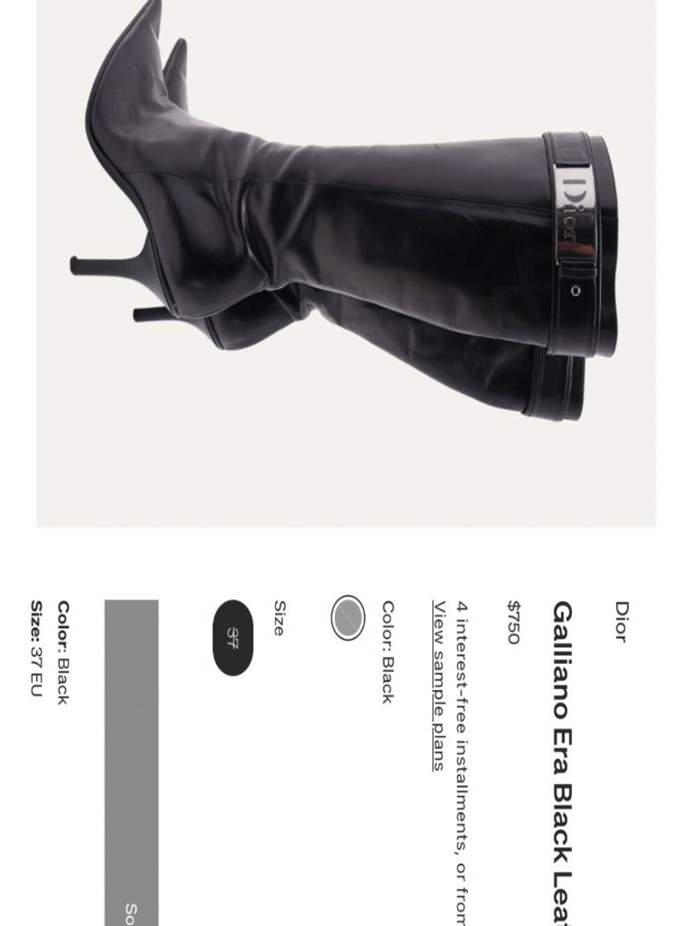 Christian Dior Black Leather Boots - Picture 10 of 10